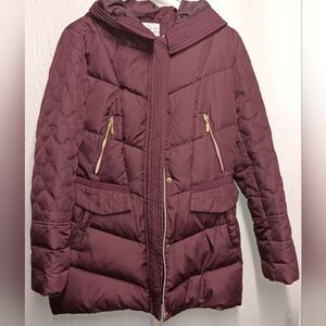 Kensie Quilted Feather Down Puffer Coat